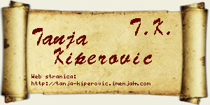 Tanja Kiperović vizit kartica